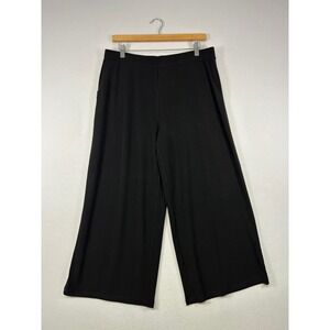 Minimalist Susan Graver Womens Medium Black Wide Leg Modern Essentials Pants